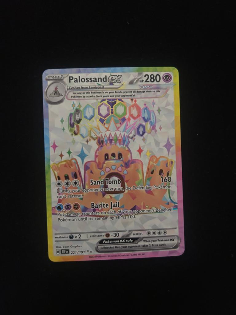 Palossand Pokémon SSP 221/191, Ophalen, Nieuw, Losse kaart, Foil