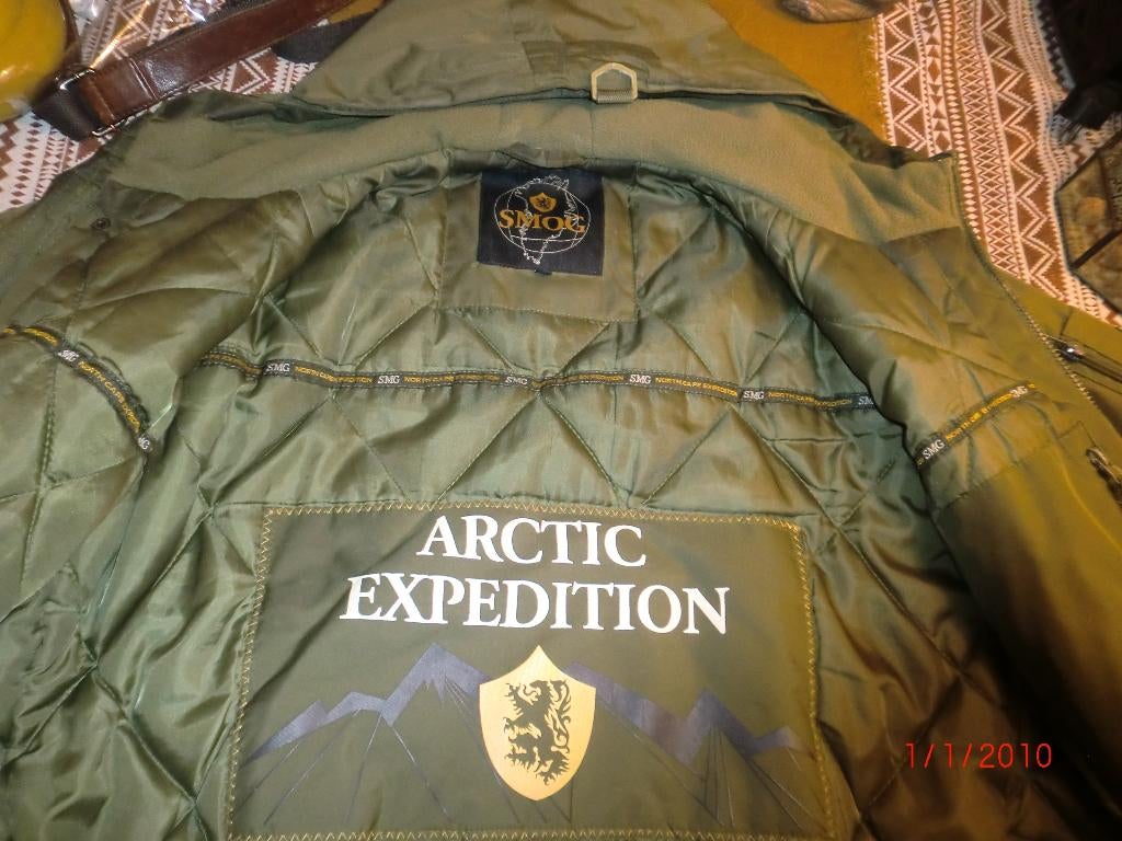 winterjack van de Ned. arctic expeditie, Ophalen of Verzenden, Gedragen, Maat 52/54 (L), Groen