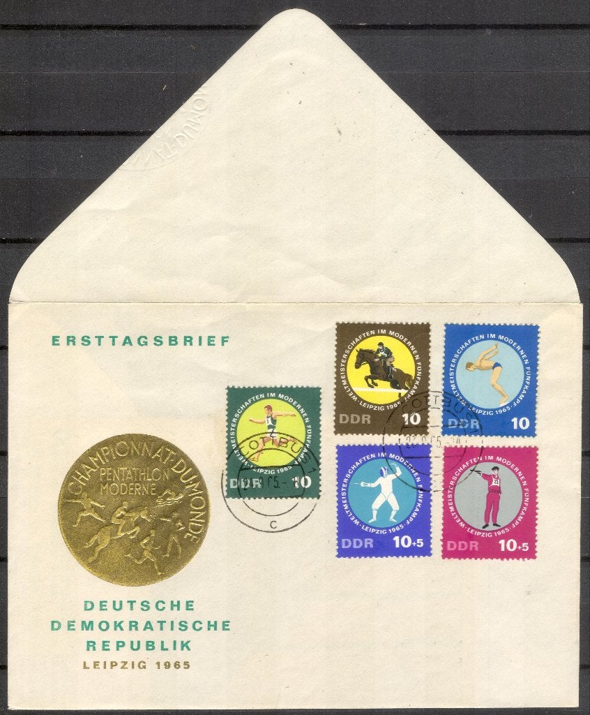 DDR (2) - WK moderne vijfkamp Leipzig 1965, Ophalen of Verzenden, Envelop