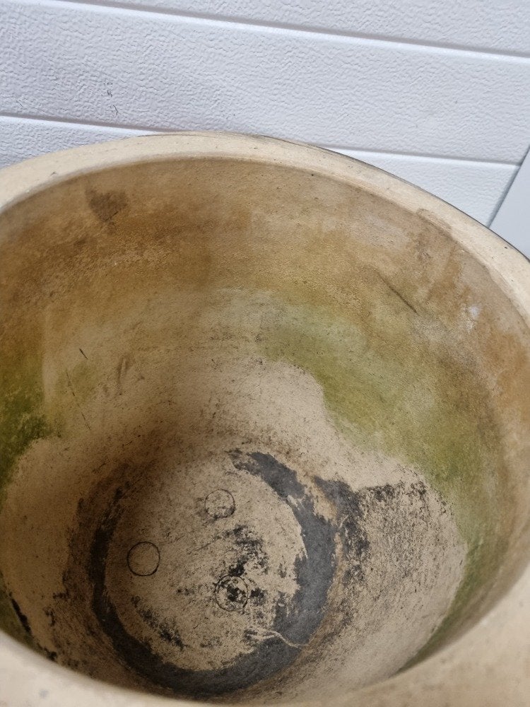 bloempot voor buiten blauw gestreept, Ophalen of Verzenden, 'T Olde Gre-j, Info@toldegrej.nl, Endepoelstraat 20f Didam