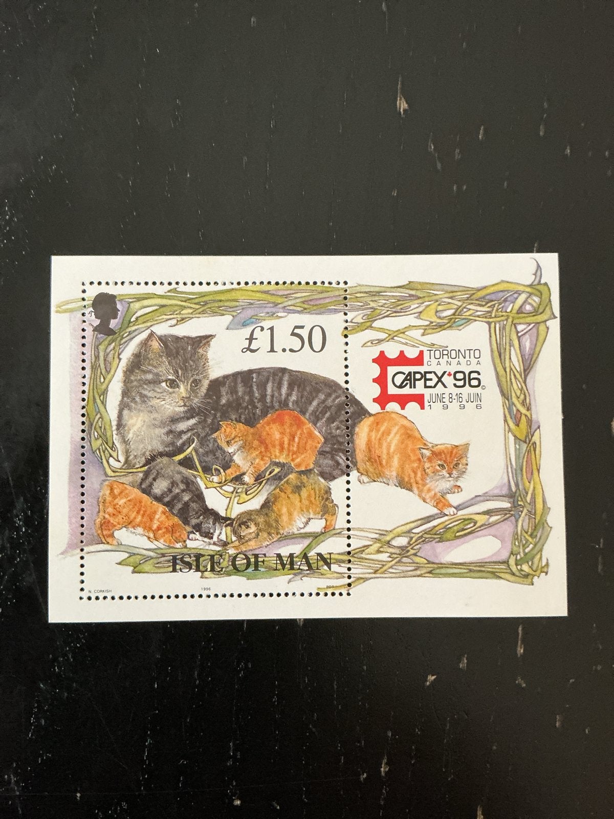 Manx katten postzegel - Isle of Man £1.50, Ophalen of Verzenden, Overige landen, Postfris