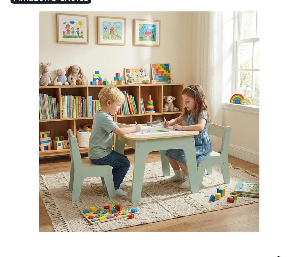 Kinder speeltafel met 2 stoelen, Kinderen en Baby's, Kinderkamer | Tafels en Stoelen, Ophalen of Verzenden, Nieuw, Tafel(s) en Stoel(en)