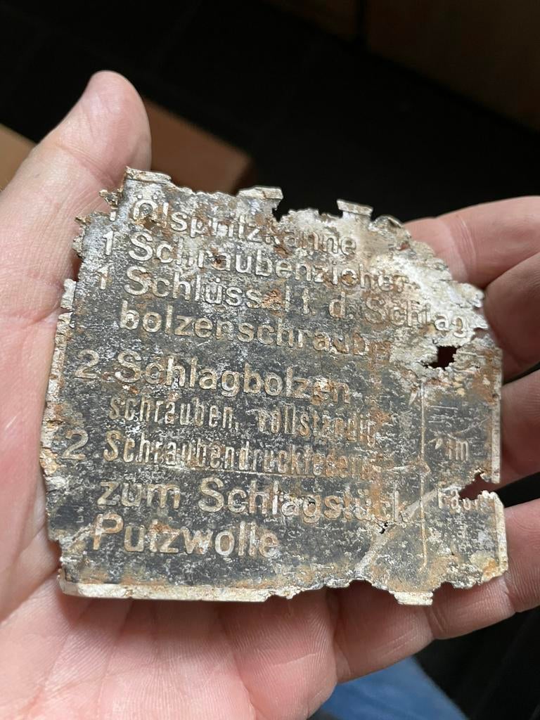 Mortier toebehoor kistje inhoudsopgave, Ophalen of Verzenden, Nederland