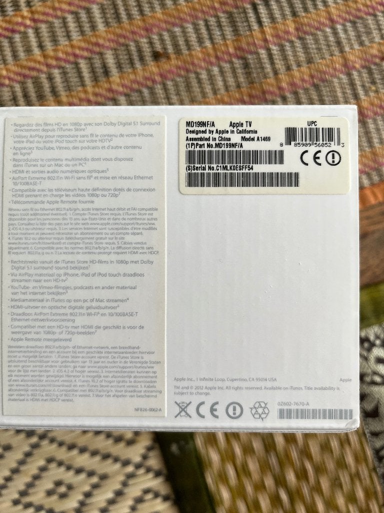 Tweemaal AppleTV 3rd gen 2012, Ophalen of Verzenden, Zo goed als nieuw, HDMI, Zonder harde schijf
