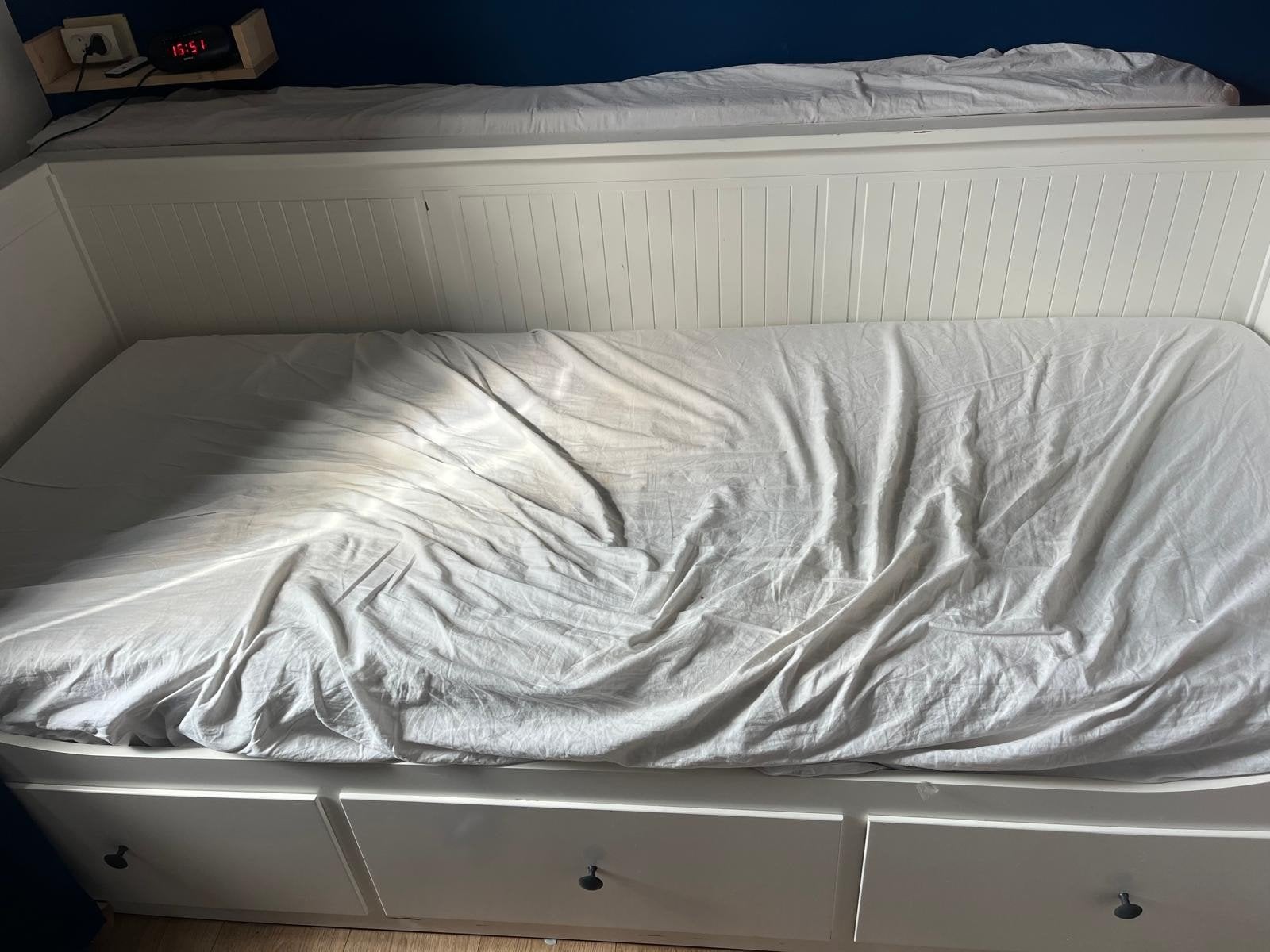 IKEA Hemnes bed met matras en optionele kast, Ophalen, Gebruikt, 90 cm, Eenpersoons