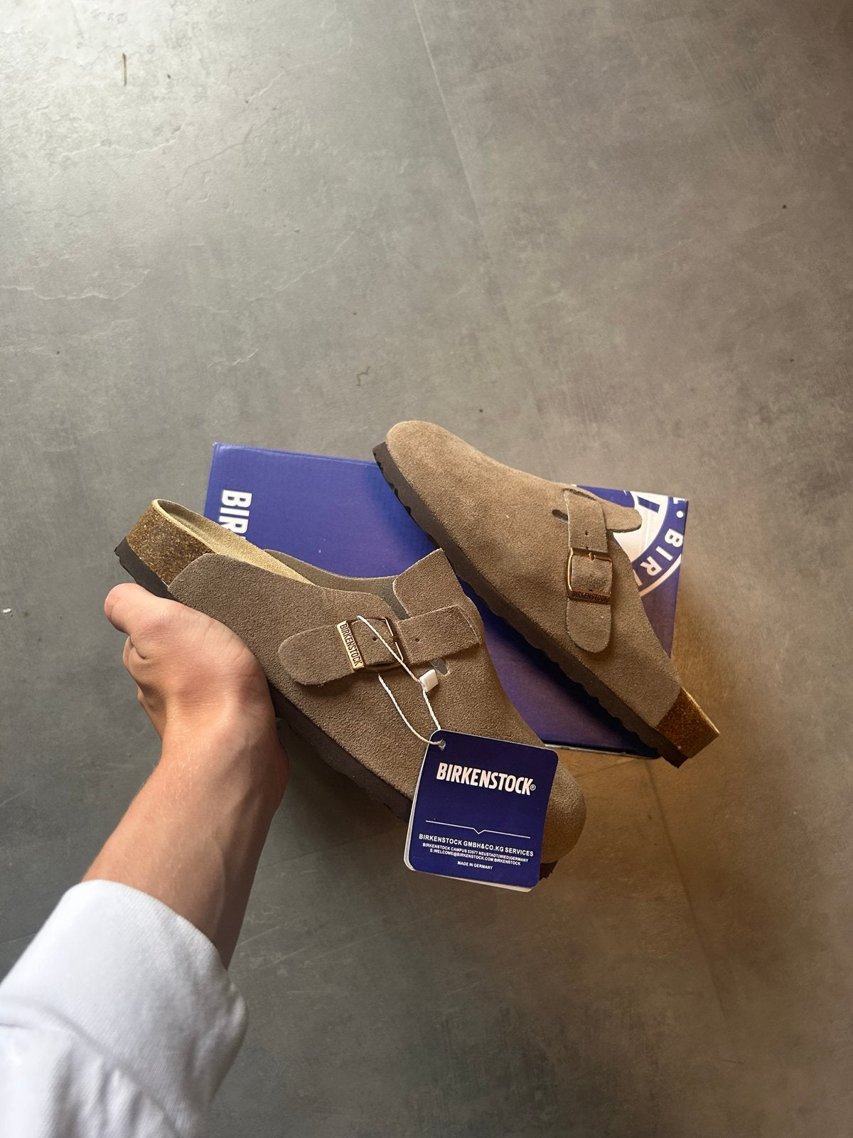 Birkenstock Boston Taupe - Maat 41, Kleding | Dames, Schoenen, Verzenden, Nieuw, Bruin, Instappers