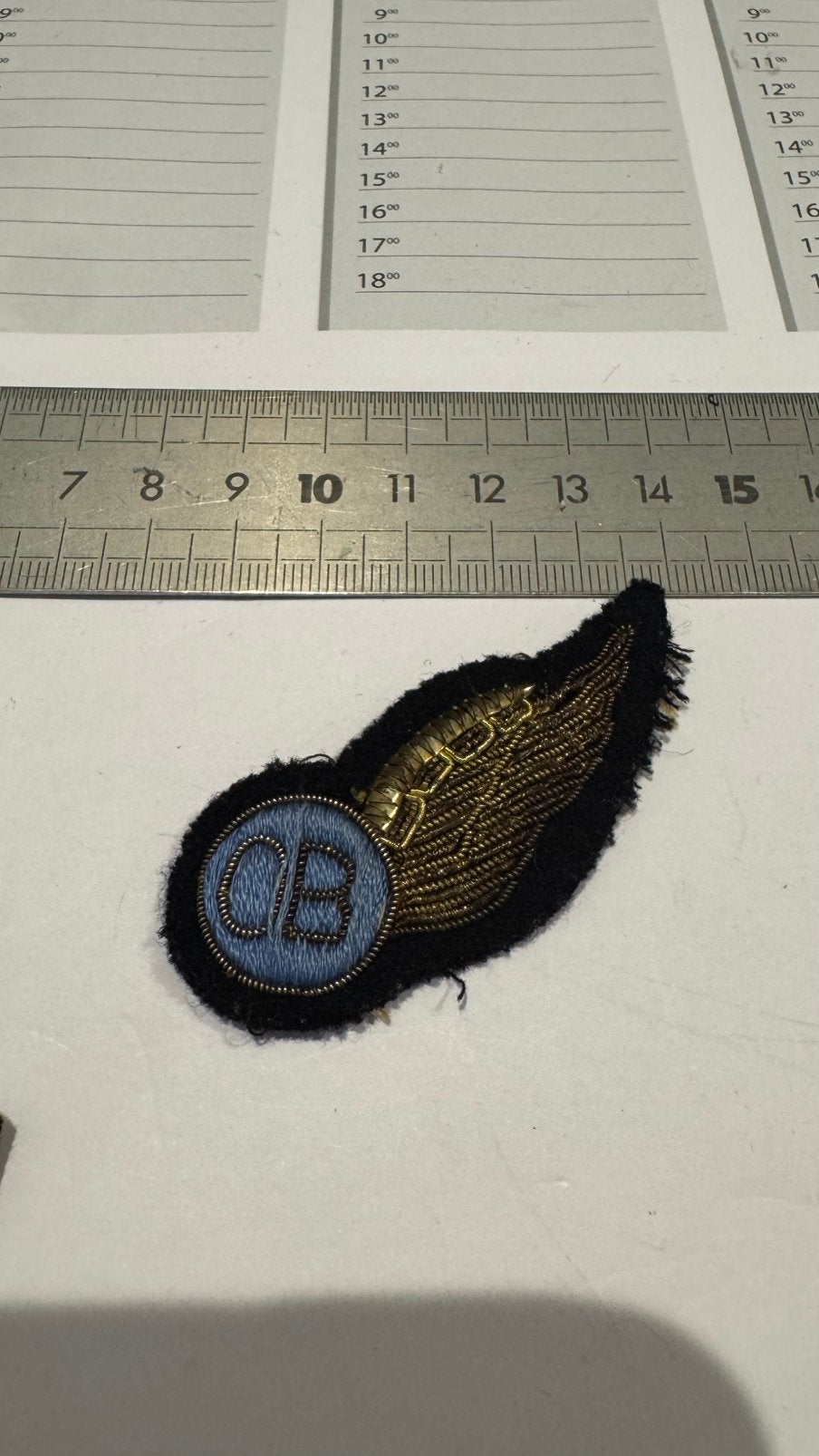 Vliegerwing halve wing MLD onderzeebootbestrijder gouddraad, Ophalen of Verzenden, Luchtmacht, Nederland, Embleem of Badge