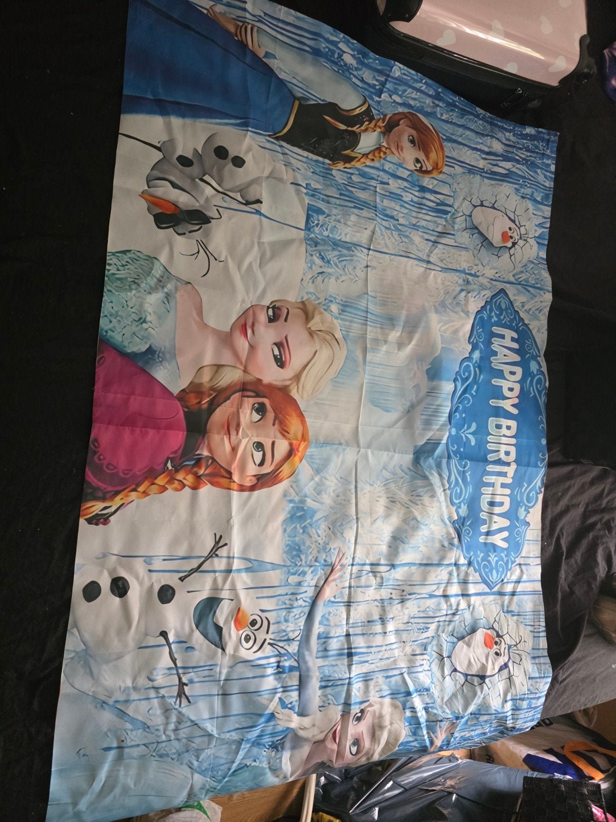 Frozen Happy Birthday Feestdecoratie Achtergrond, Ophalen of Verzenden, Nieuw, Versiering, Verjaardag