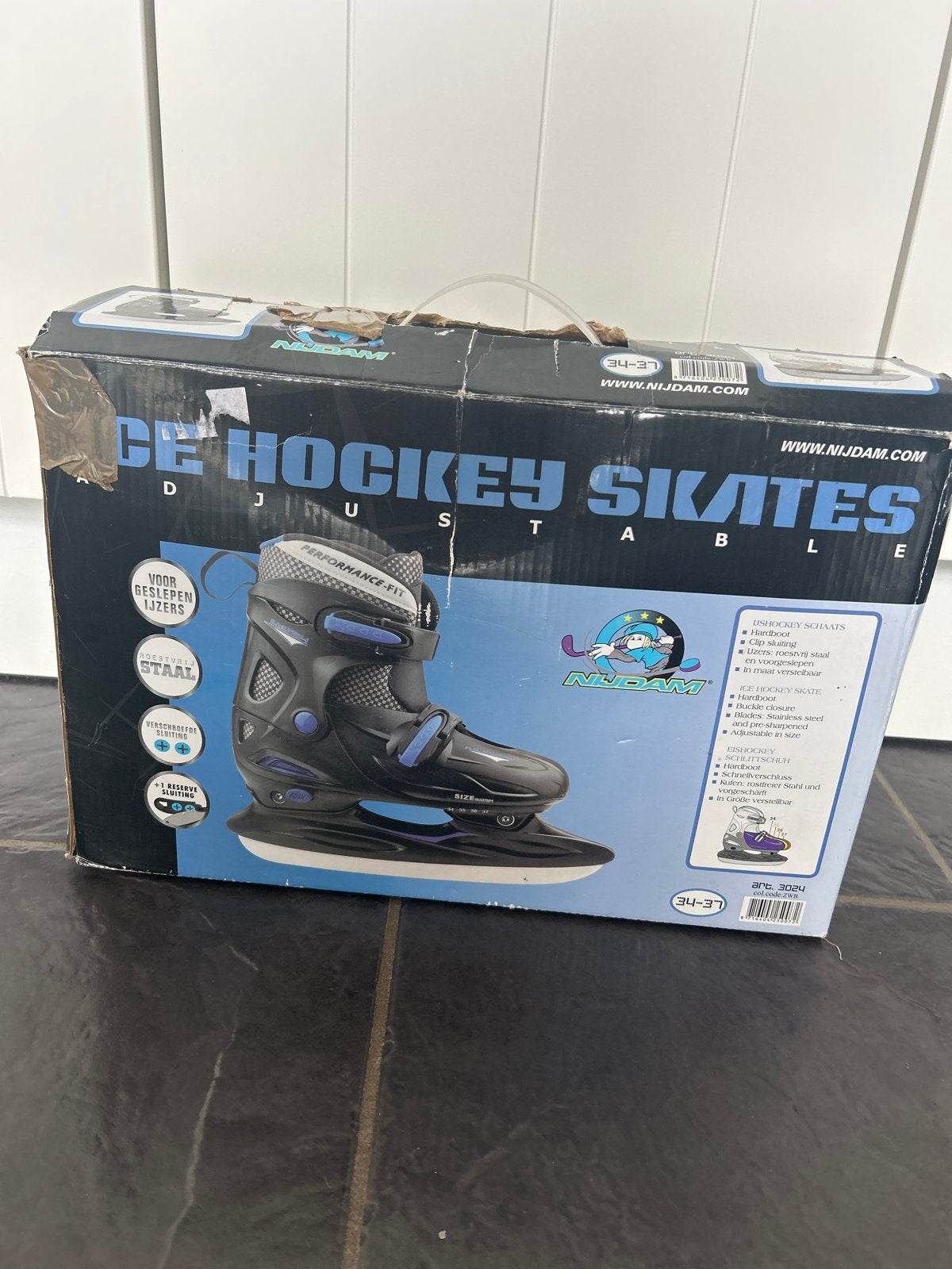 Nijdam ijshockeyschaatsen maat 34-37, Ophalen, Zo goed als nieuw, IJshockeyschaatsen, Nijdam