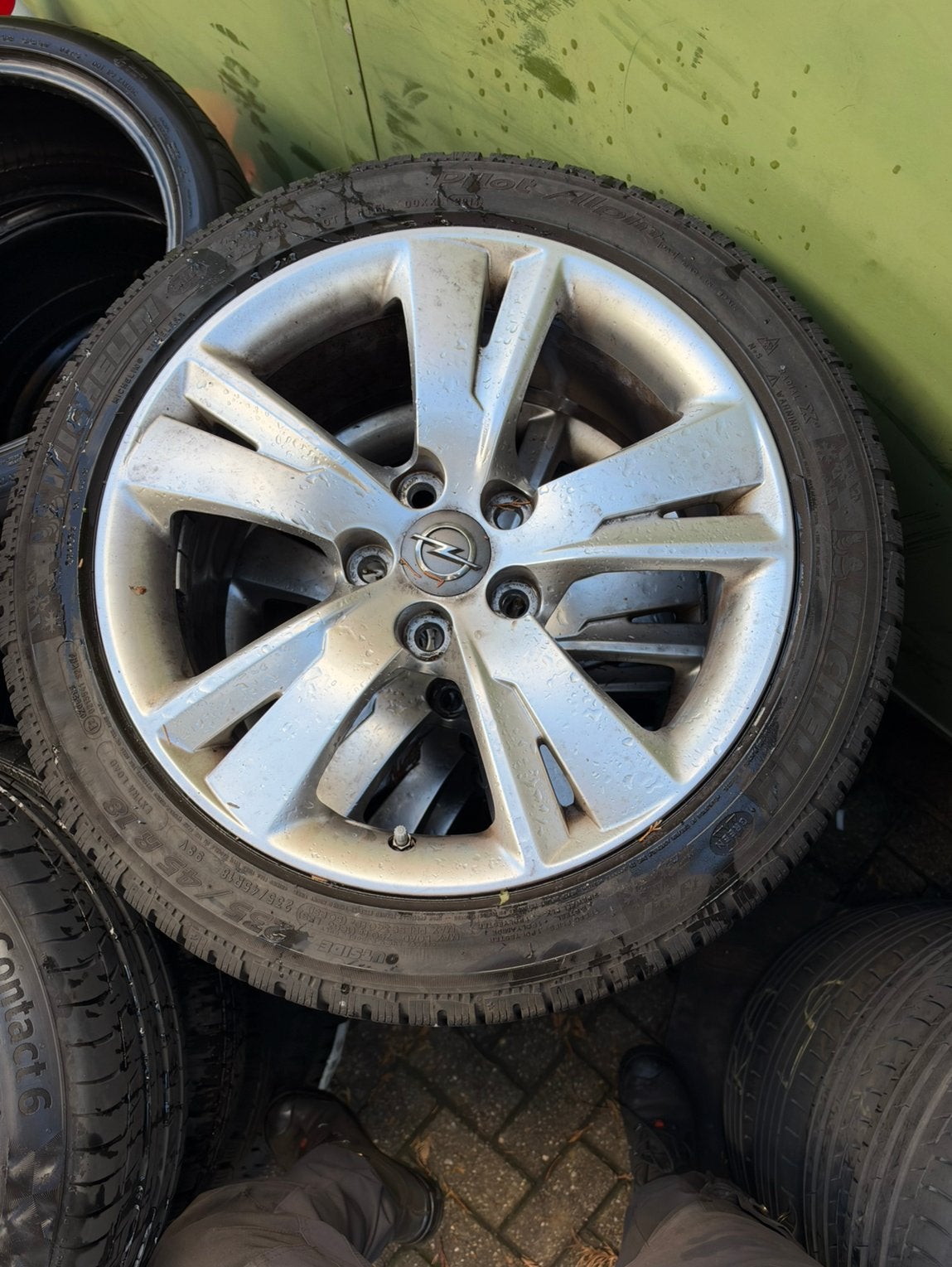 5x120, 18 inch opel insignia winterbanden met velgen, Auto-onderdelen, 18 inch, Gebruikt, Banden en Velgen, 235 mm