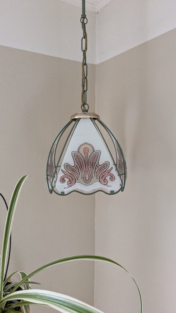 Vintage Hollywood regency hanglamp, Ophalen, Gebruikt, Minder dan 50 cm, Hollywood Regency