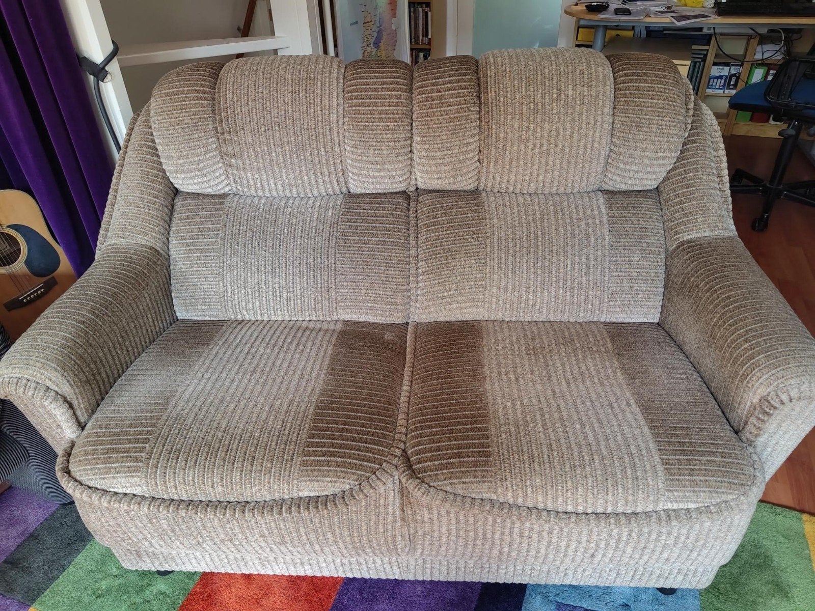 tweezits bank met hoes t.e.a.b., Ophalen, Gebruikt, 150 tot 200 cm, Tweepersoons
