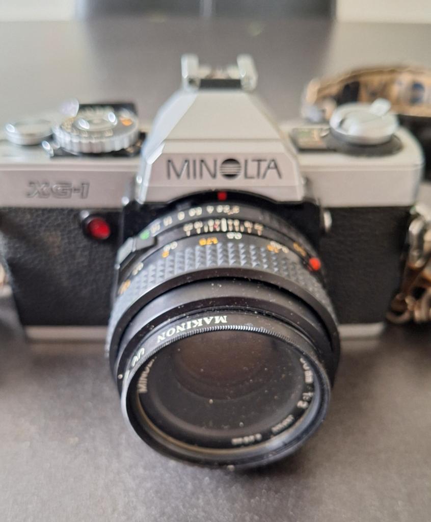 Minolta XG-1 plus extra minolta telelens, Ophalen of Verzenden, Gebruikt, Spiegelreflex, Minolta