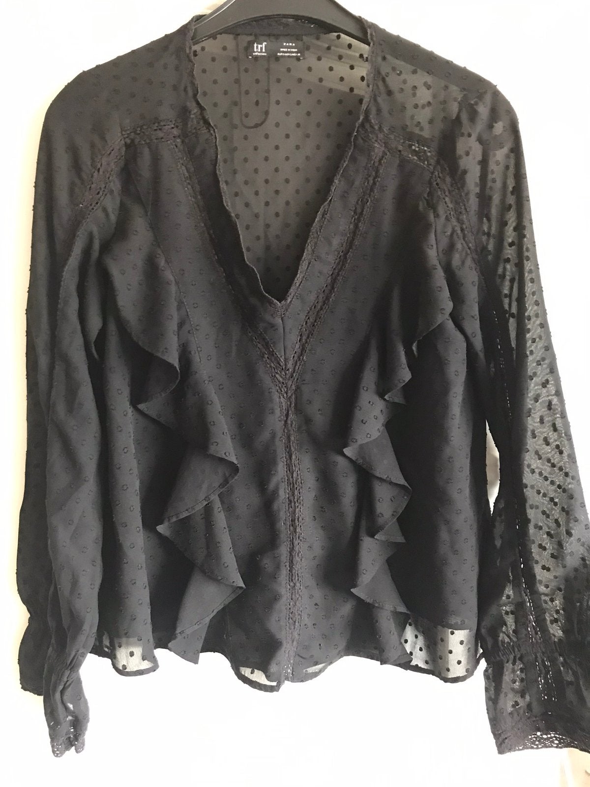 Zara   Mooie  zwarte blouse mt S ZARA, Ophalen of Verzenden, Zo goed als nieuw, Maat 36 (S), Zwart