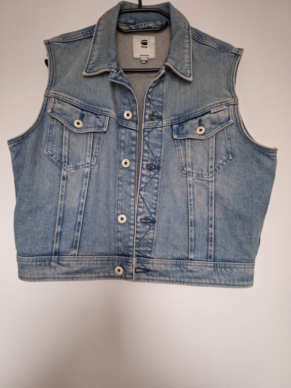 G-Star RAW Slim Denim Vest Wmn - Maat XL, Kleding | Dames, Maat 46/48 (XL) of groter, Zo goed als nieuw, G-Star RAW, Verzenden