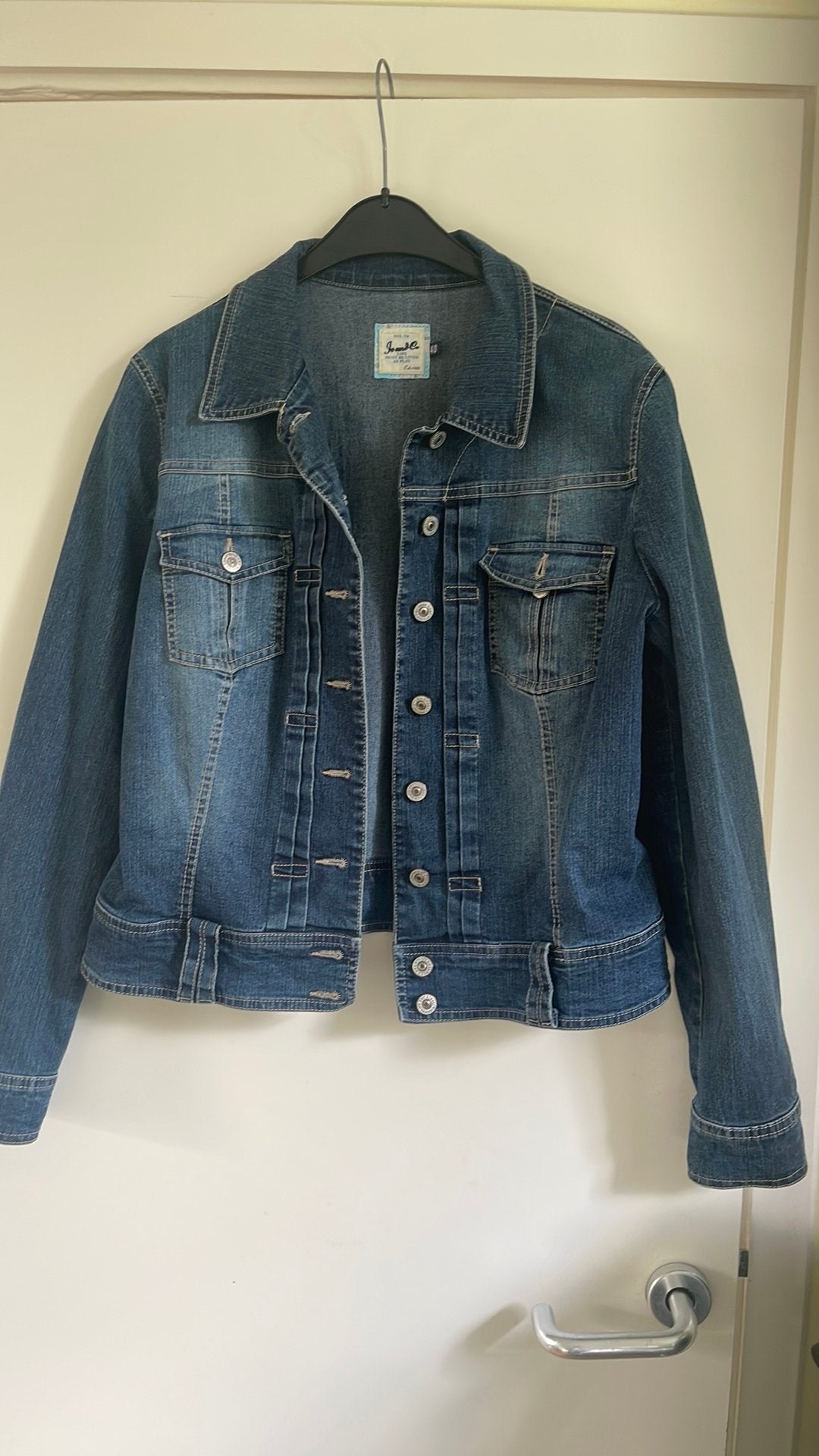 Dames spikerjas, Ophalen of Verzenden, Zo goed als nieuw, Maat 38/40 (M), Blauw