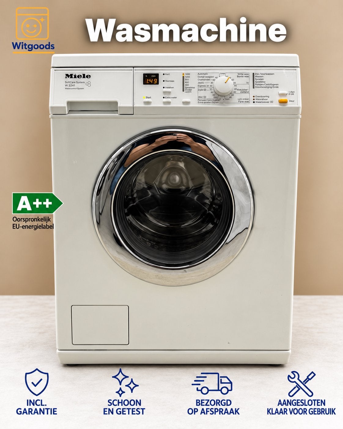 DEGELIJKE MIELE W3241 WASMACHINE A++ 6KG 1400 TPM