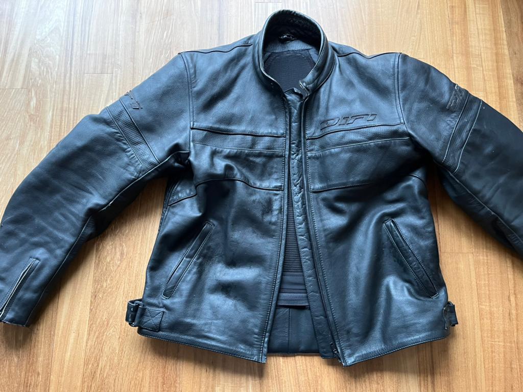 Difi leren motorjack heren maat 56, Ophalen of Verzenden, Tweedehands, Heren, Jas | leer