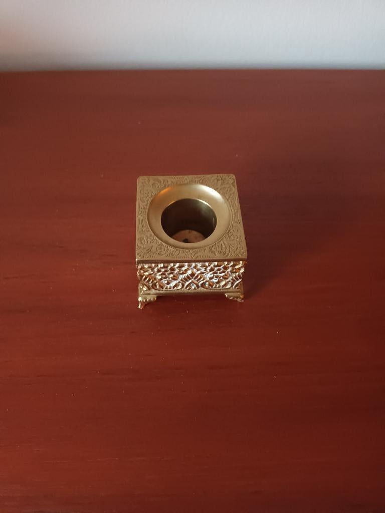 Bronzen Kandelaar/ candle INDIA, Antiek en Kunst, Ophalen of Verzenden, Brons