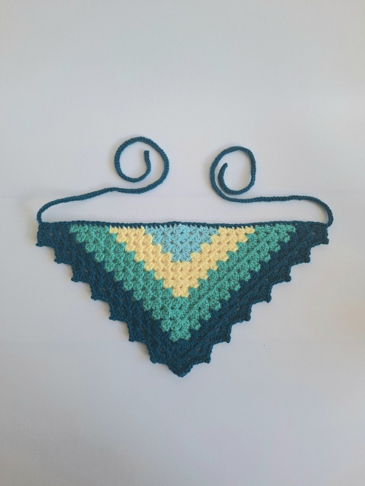 Gehaakte bandana groentinten, Ophalen of Verzenden, Nieuw, One size fits all