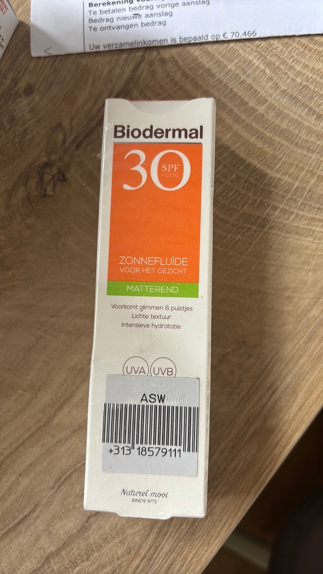 NIEUW Biodermal SPF30 gezicht, Ophalen of Verzenden, Nieuw, Gehele gezicht, Verzorging