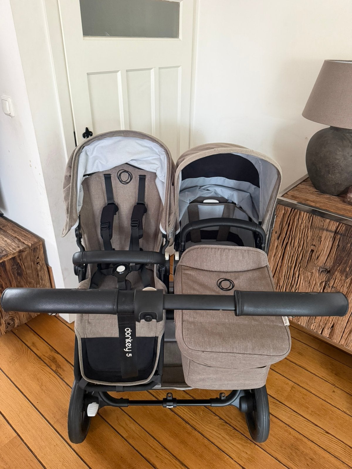 Bugaboo donkey 5 Duo Taupe, Ophalen, Duowagen, Bugaboo, Zo goed als nieuw