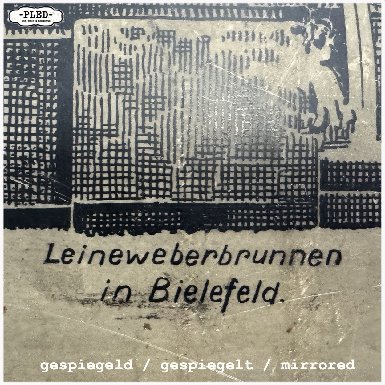 Oude druksteen uit 1946 / Leipzig Zoo / Bielefeld, Ophalen