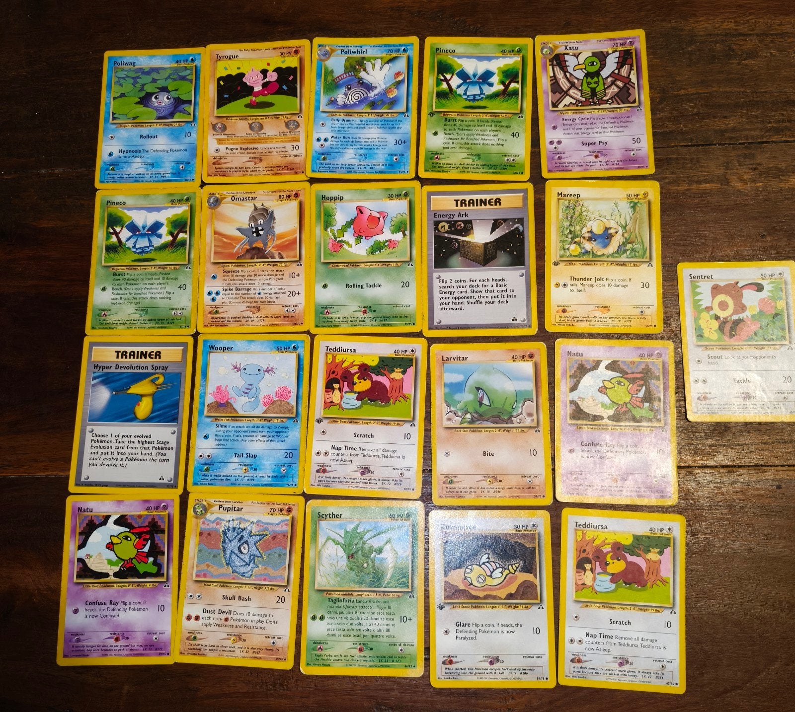 Pokémon Neo Discovery 21 Kaarten, Ophalen of Verzenden, Gebruikt, Meerdere kaarten