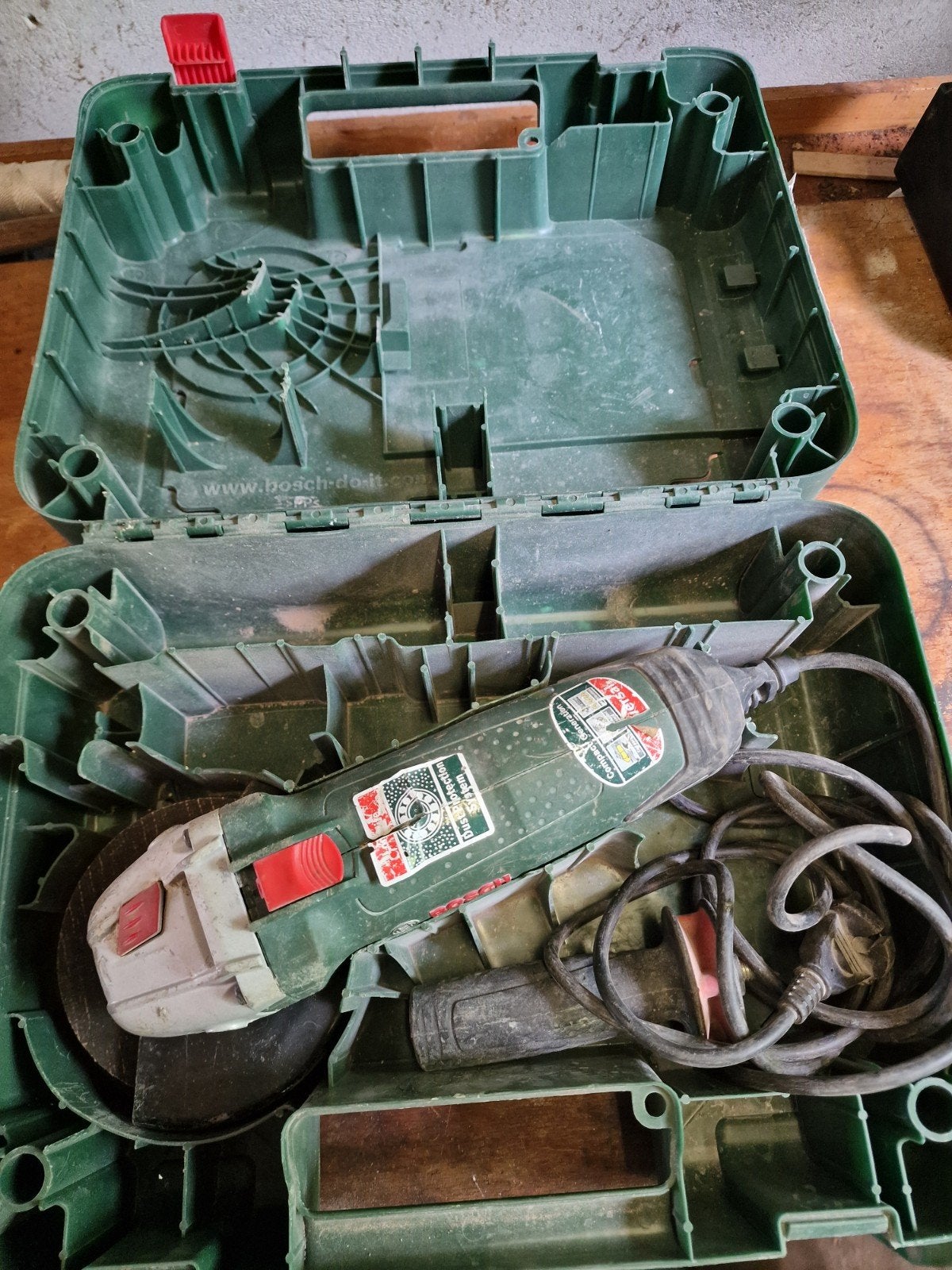 Bosch PWS 850-125 haakse slijper met koffer, Ophalen