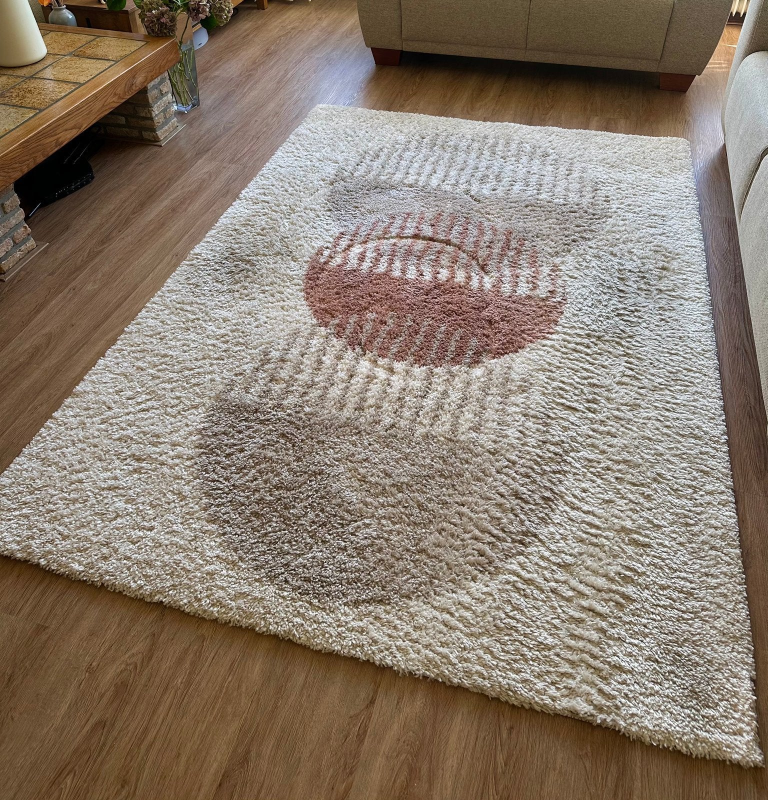 Kleed van Wehkamp Nous living 1.60x2.30, Huis en Inrichting, Ophalen, Gebruikt, Beige, 150 tot 200 cm
