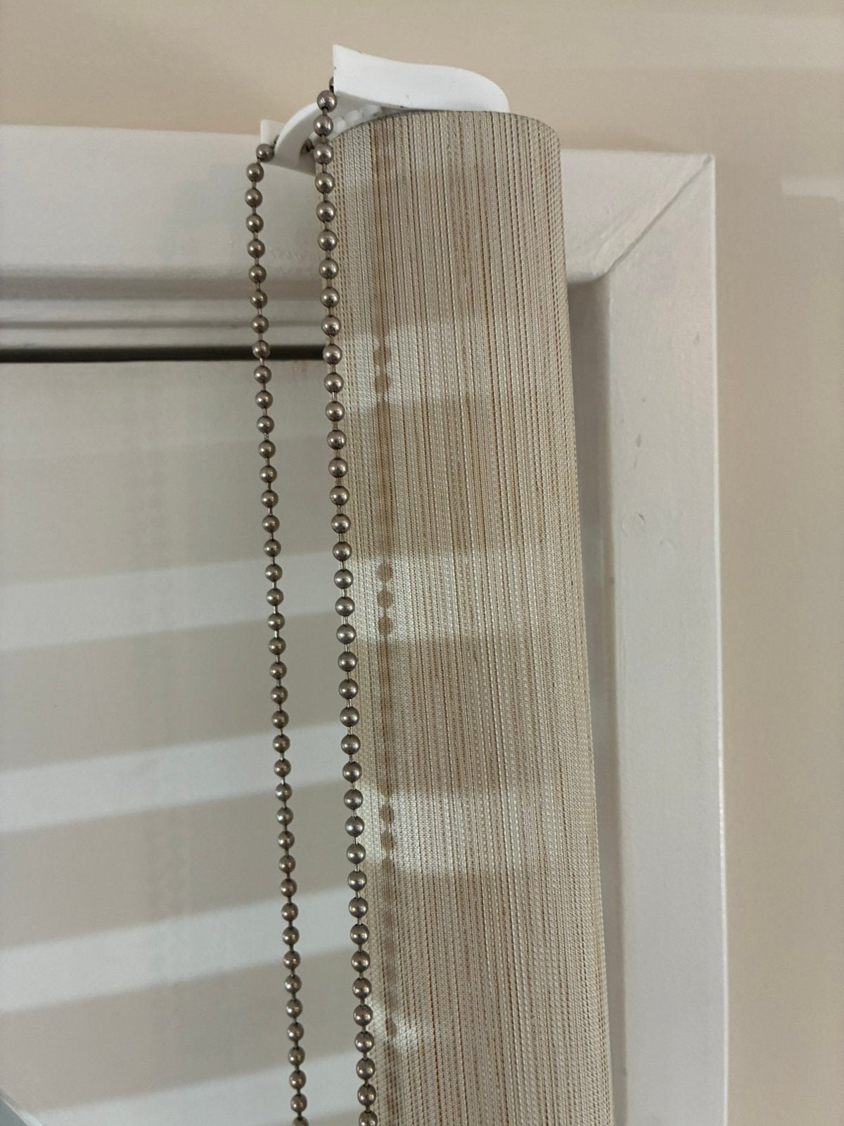 Beige Rolgordijn 207x185 cm - Eenvoudig in te korten, Ophalen, Gebruikt, Overige merken, 207 cm