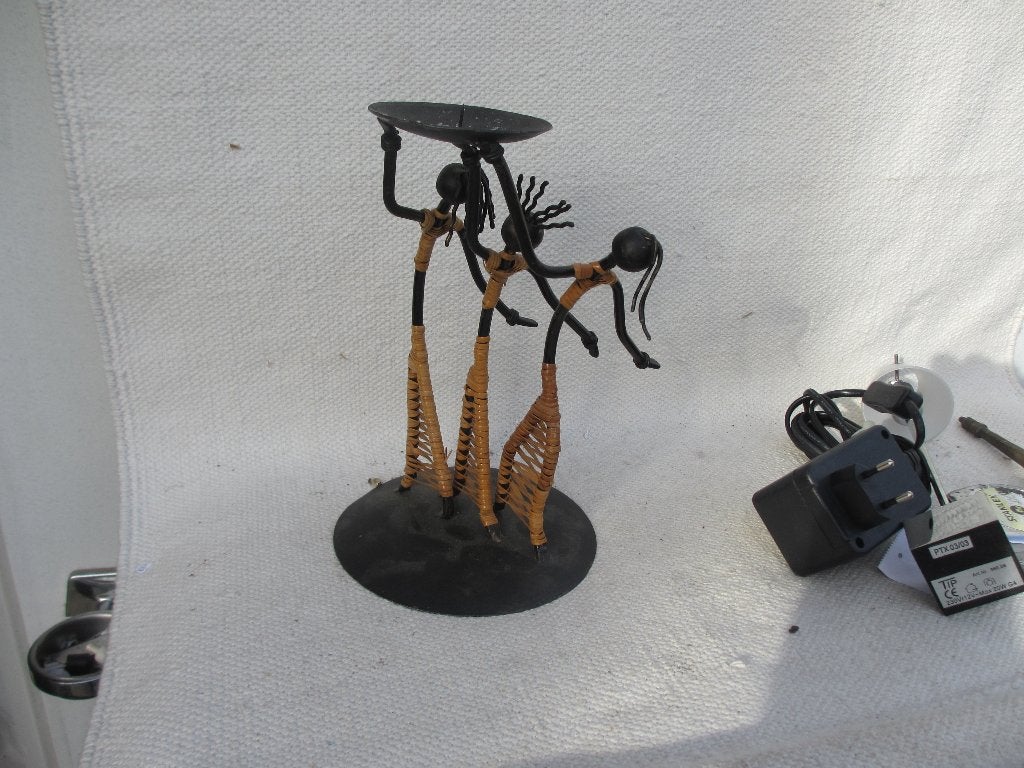Vintage - Deense kandelaars + meer - Laurids Lønborg, Gebruikt, Zwart, Ophalen of Verzenden, 23 cm