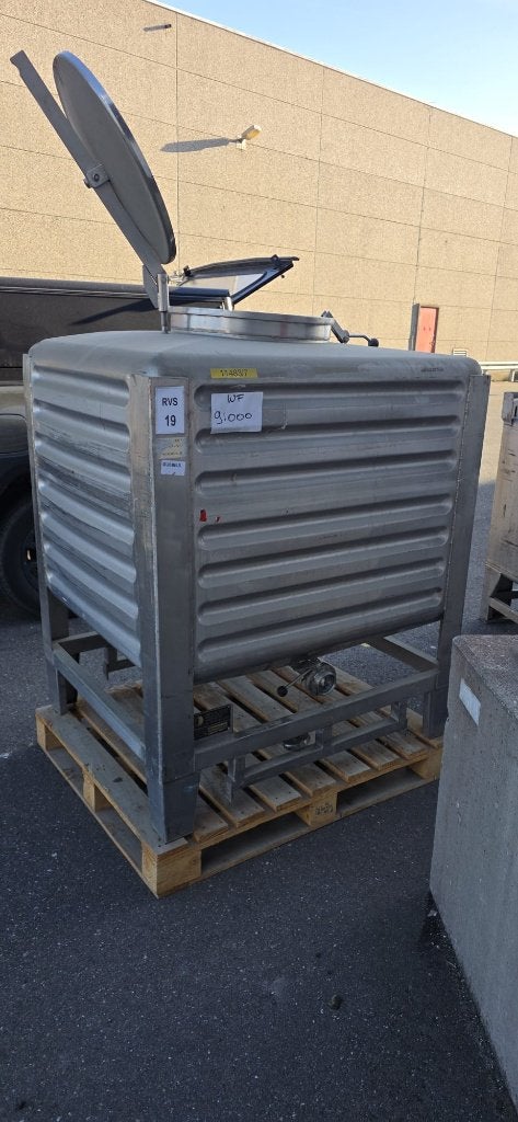 RVS tank / IBC 1.000 L – Jan D. Bij de Leij, Ophalen, Gebruikt