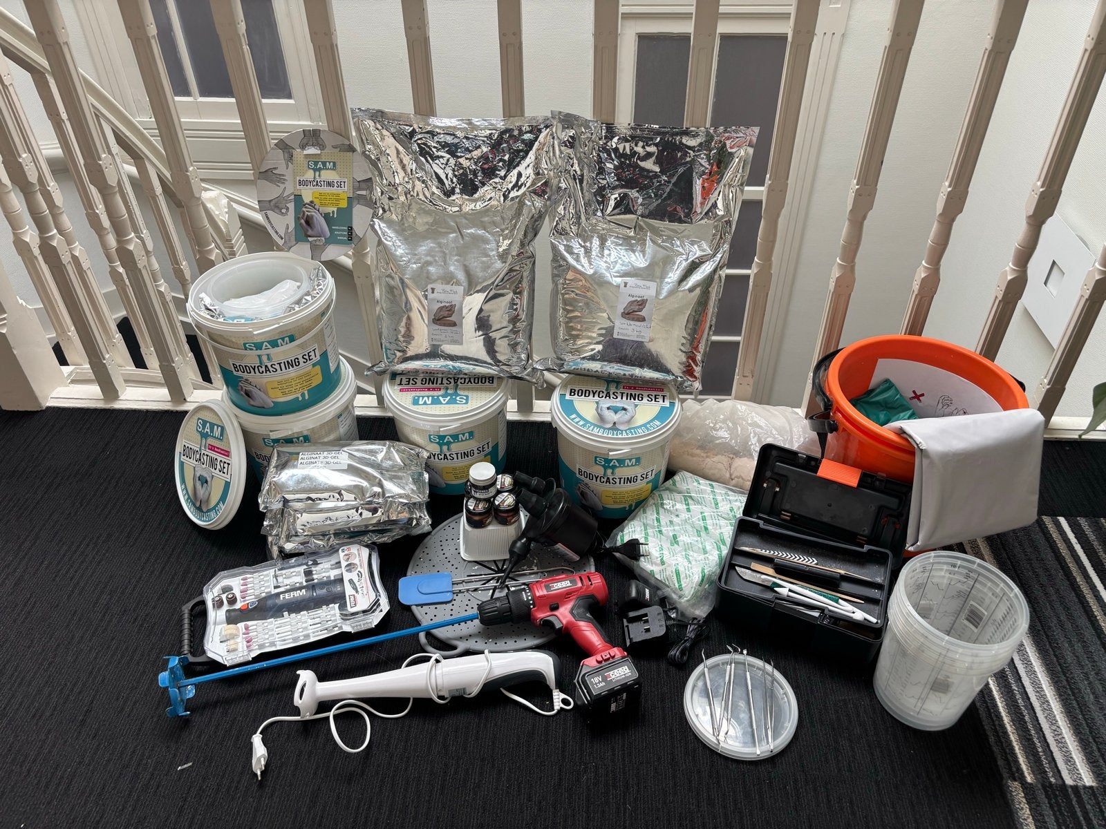 Complete set voor handcasting en bodycasting, Ophalen, Meerkleurig, Zo goed als nieuw, Kunststof