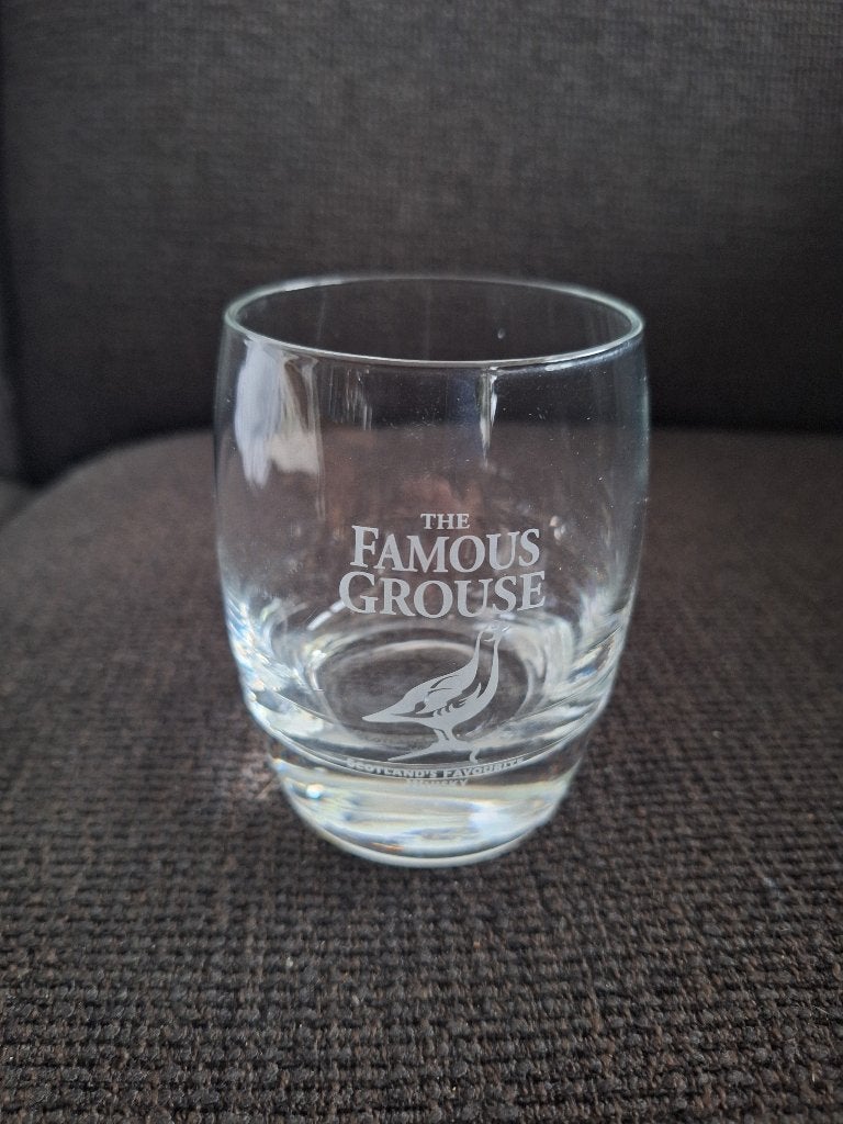 THE FAMOUS GROUSE glas (#1), Ophalen of Verzenden, Zo goed als nieuw, Borrel- of Shotglas