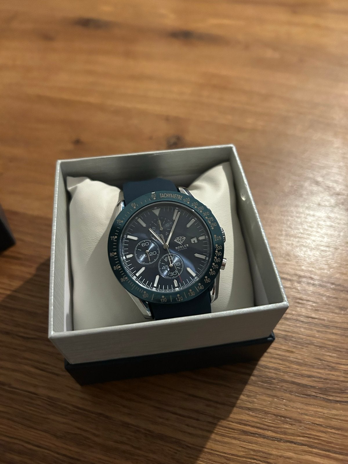 Hodler Luzern Blauw Horloge - Nieuwstaat, Nooit Gedragen, Overige merken, Staal, Polshorloge, Nieuw