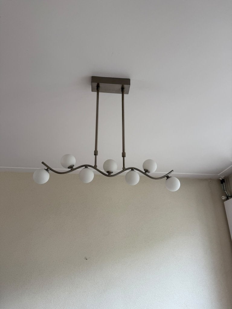 Plafondlamp, Ophalen, Hanglamp, Wit, Glas