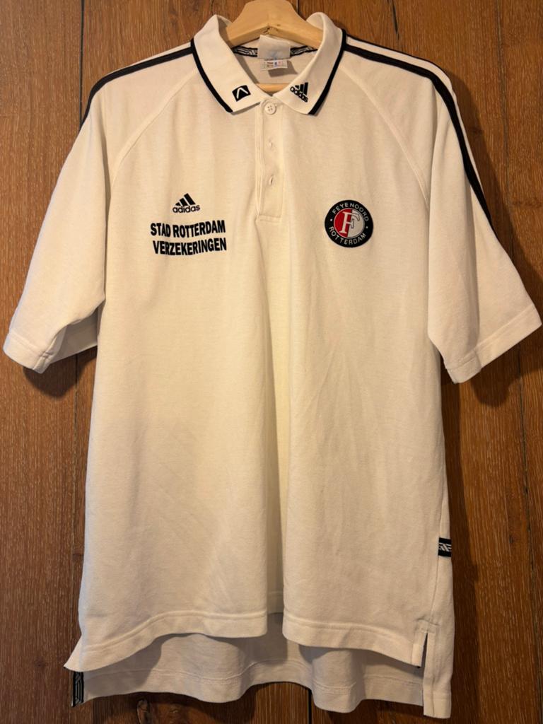 Feyenoord Polo - Gedragen door selectiespeler, Ophalen of Verzenden, Gedragen, Maat 52/54 (L), Wit