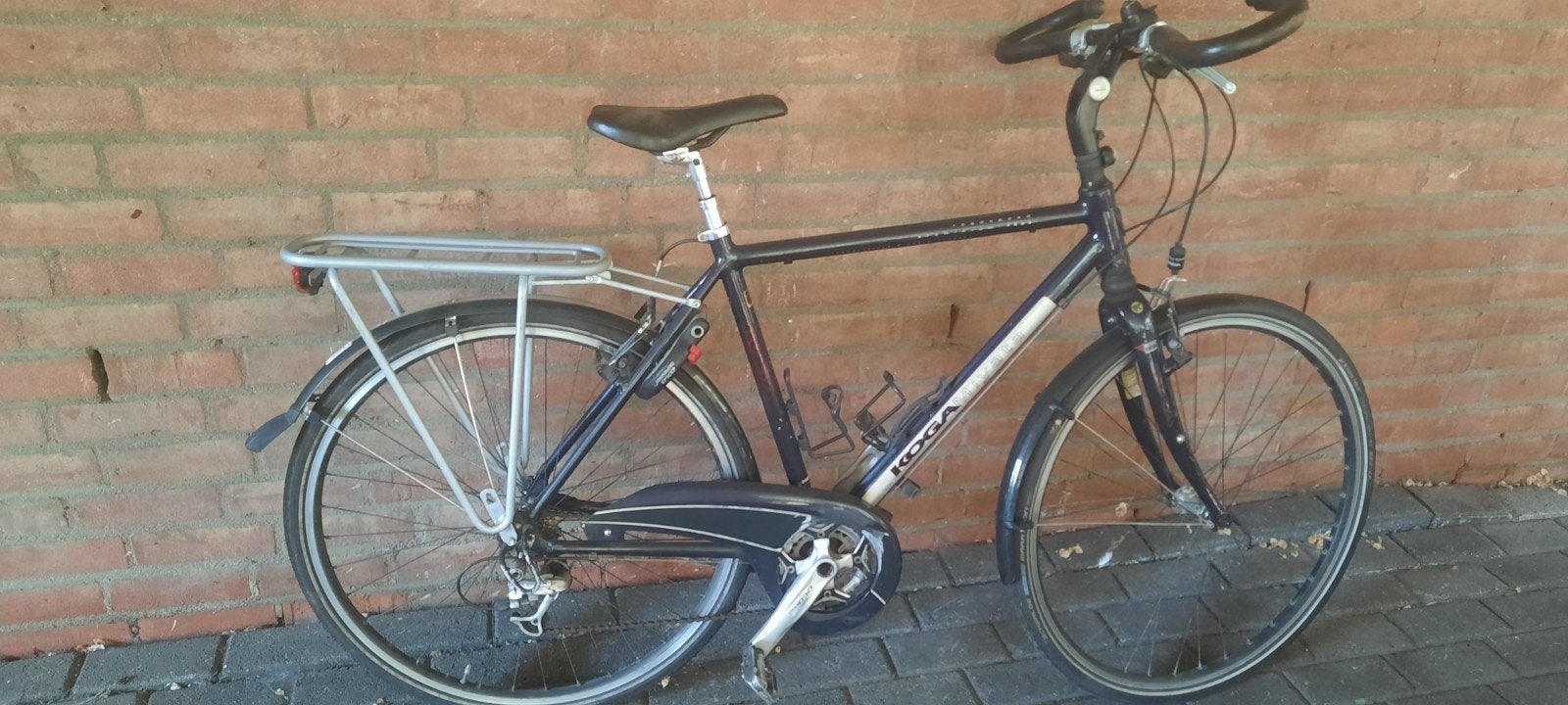 Koga Miyata Roadspeed aluminium 7005 donkerblauw IZGS, Ophalen, 28 inch, Gebruikt, Velgrem