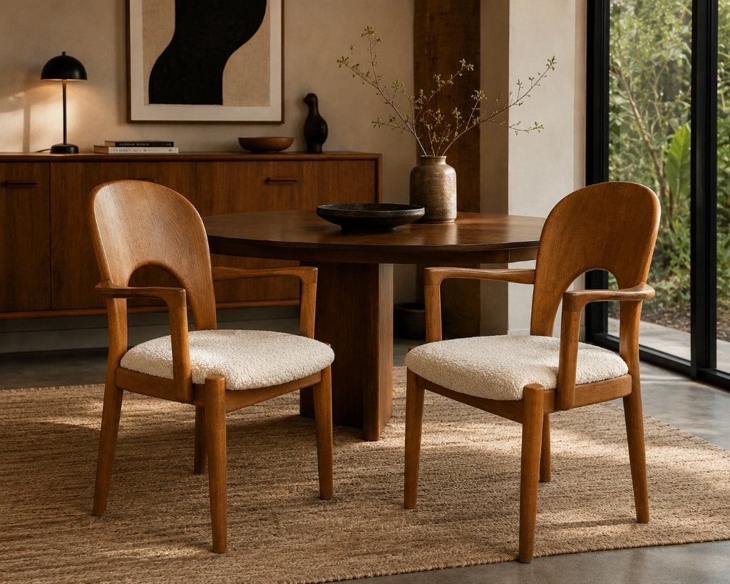 Niels Koefoed Larssen Morten stoelen Danish Teak, Huis en Inrichting, Stoelen, Ophalen, Danish Modern Deens Scandinavisch, Overige materialen