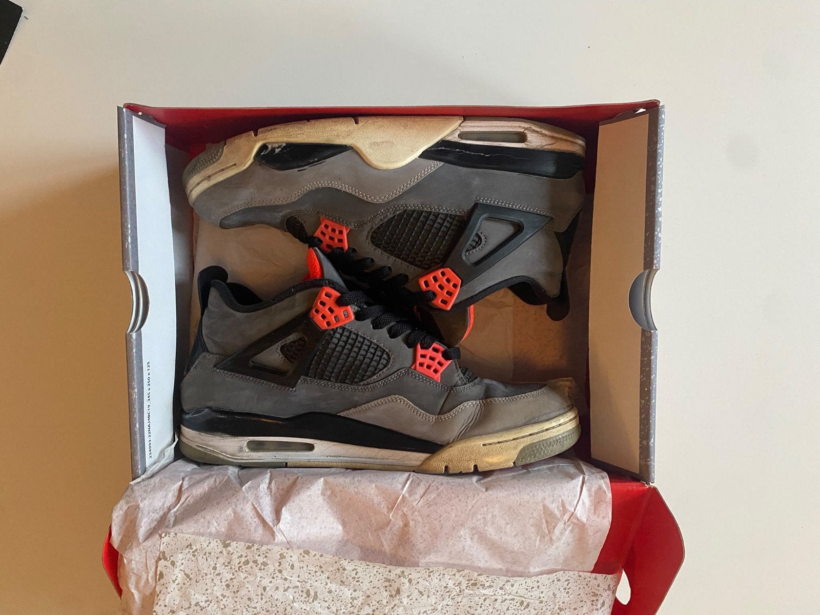 Jordan 4, Overige kleuren, Ophalen of Verzenden, Sneakers of Gympen, Gedragen