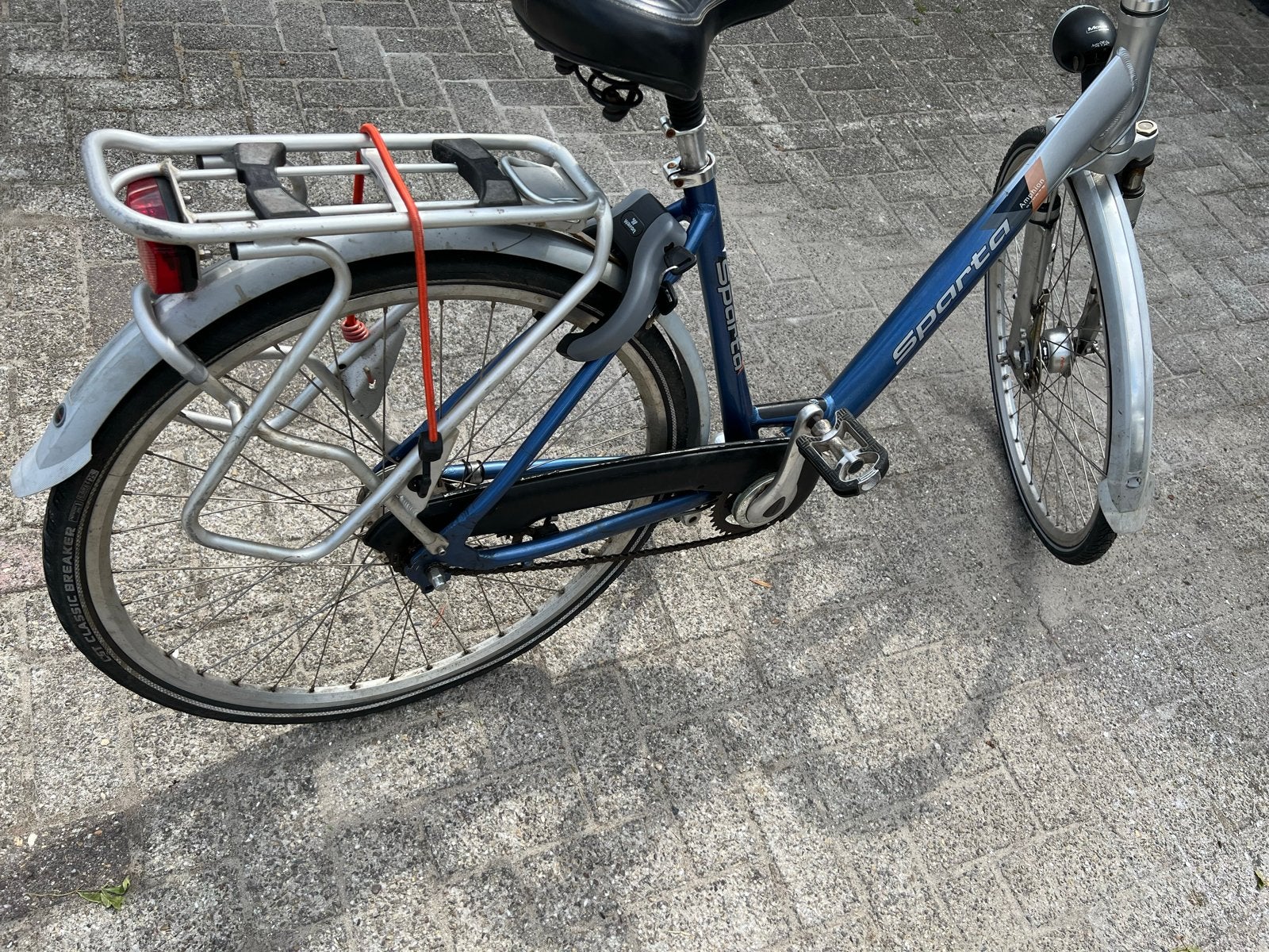 Sparta damesfiets - Blauw/Zilver - Gebruikt, Ophalen, Sparta, Gebruikt, Velgrem