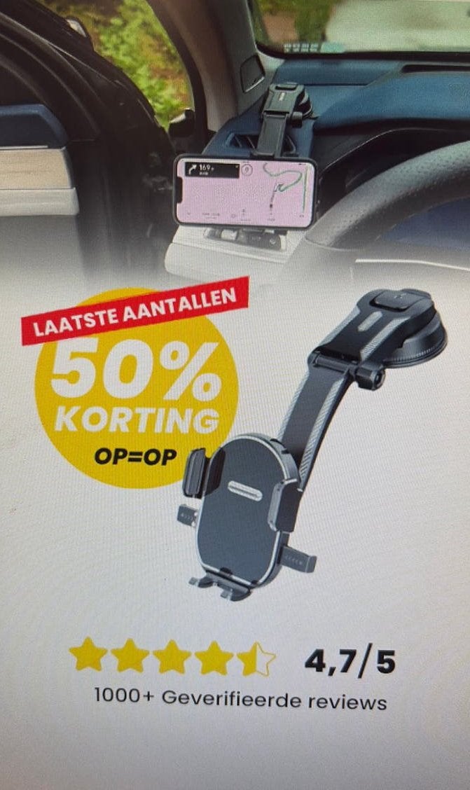 Telefoonhouder voor in de auto, Ophalen of Verzenden, Nieuw, Auto