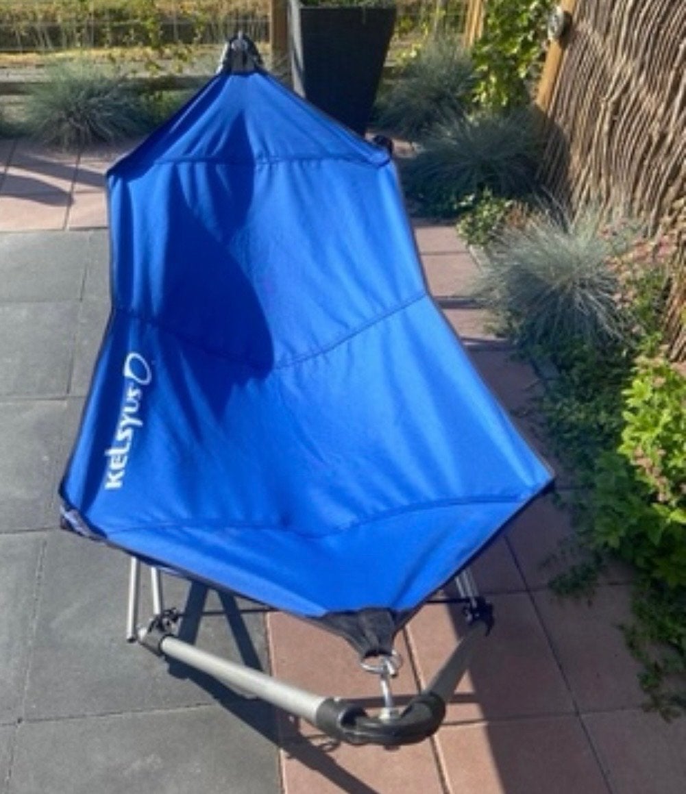 Kelsyus opvouwbare hangmat en stoel, blauw, Ophalen of Verzenden, Gebruikt, Campingmeubel-accessoire