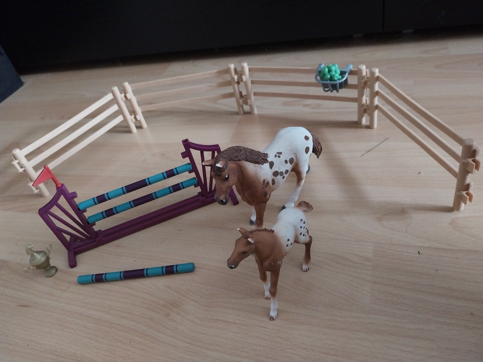 Schleich setje, Ophalen, Gebruikt