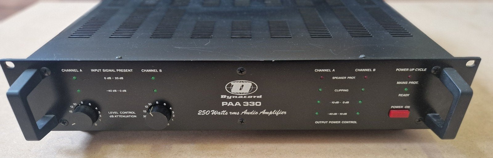 Dynacord PAA 330 250 Watt 2 kanaals PA versterker, Ophalen of Verzenden, Gebruikt, Minder dan 500 watt, P.A.