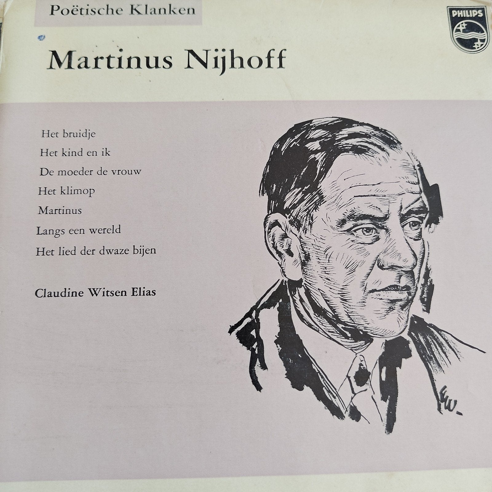 Martinus Nijhoff - Poëtische Klanken (Philips), Ophalen of Verzenden, Zo goed als nieuw, 7 inch