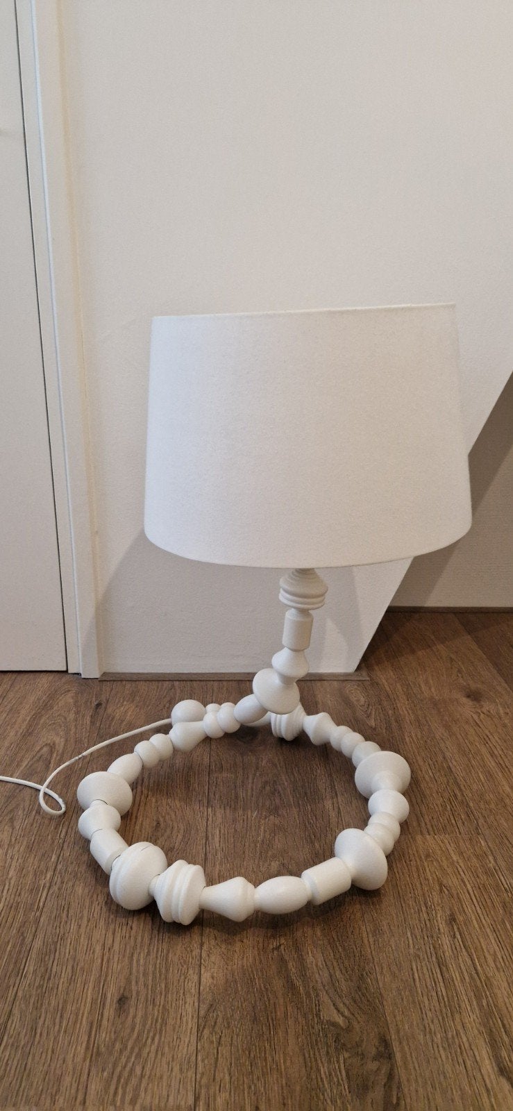 VT Wonen Tafellamp - Stijlvolle Witte Schemerlamp, Ophalen, Gebruikt, Overige merken, Met schakelaar