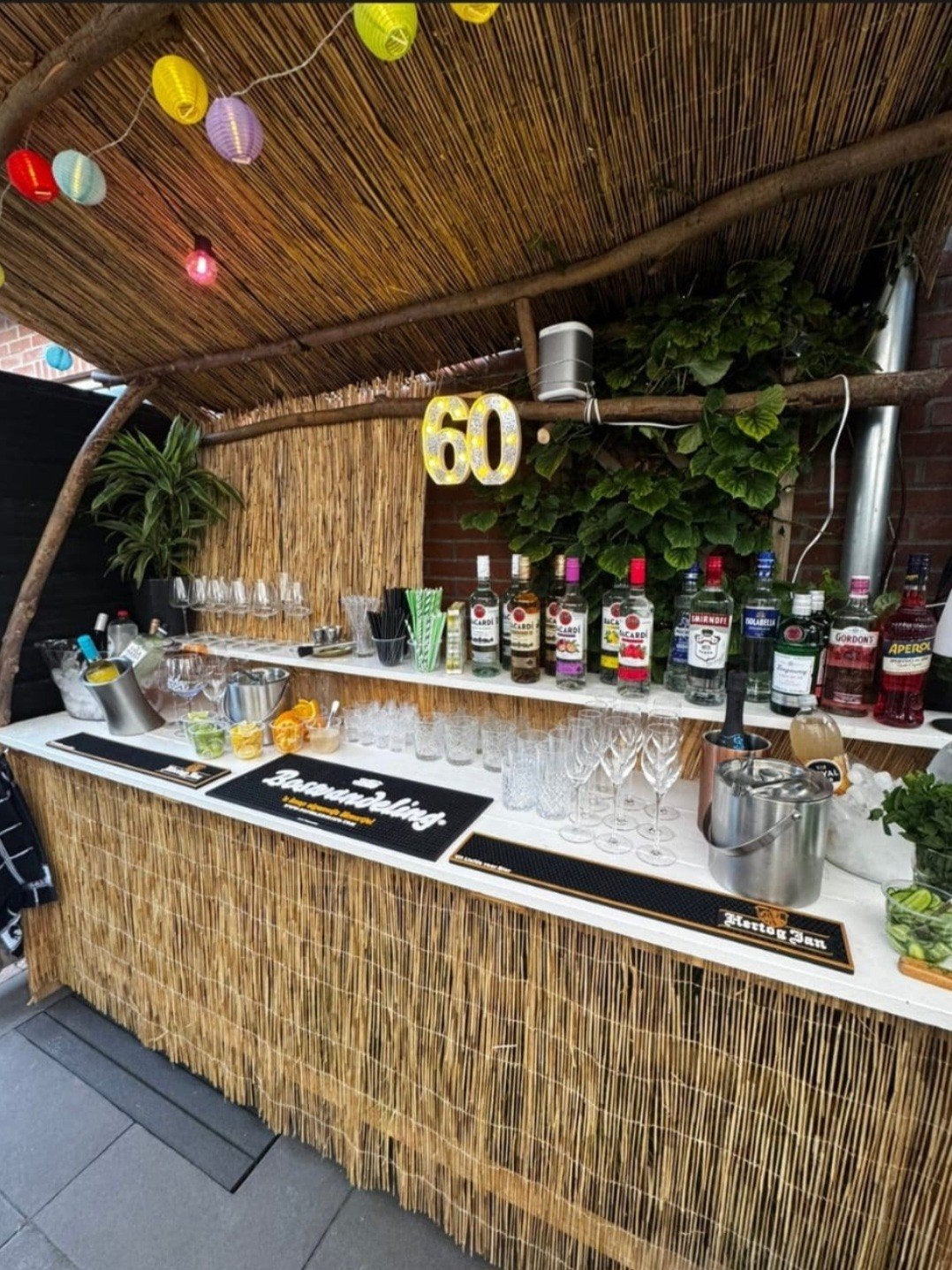 complete bambie/tiki bar met dak-sfeervolle buitenbar, Ophalen of Verzenden, Minder dan 5 meter