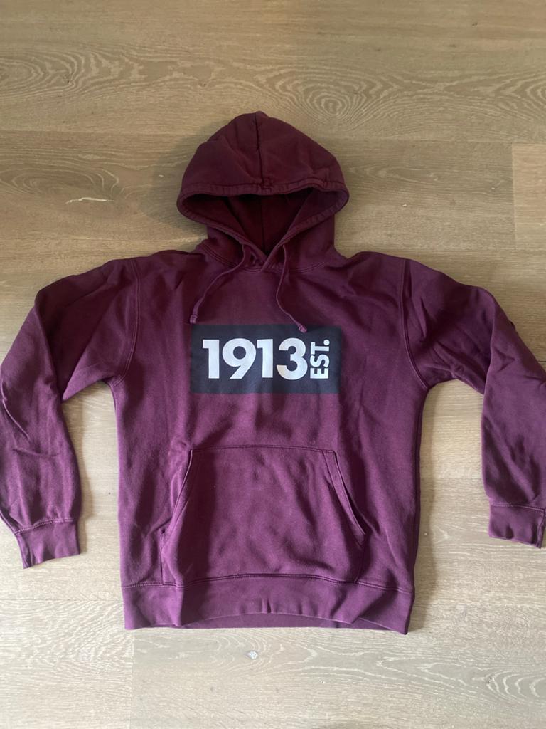 PSV Bordeauxrode hoodie met '1913 EST.' opdruk, maat M, Kleding | Heren, Truien en Vesten, Ophalen of Verzenden, Gedragen, Maat 48/50 (M)